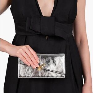 Alexis Bittar In My Dreams Silver Clutch LIKE NEW